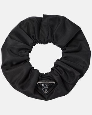 Prada Triangle-Logo Scrunchie - Schwarz