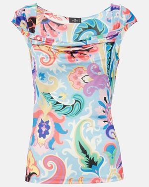 Etro Paisley Top - Blue