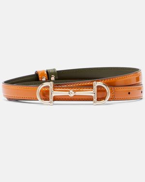 Gucci Horsebit Reversible Leather Belt - Brown