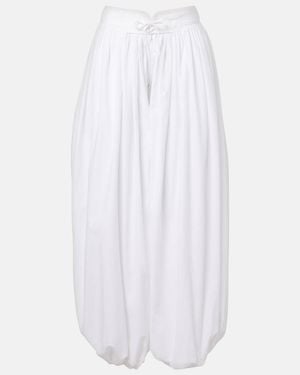 Christopher Esber Pantalones Globo De Popelin De Algodon - Blanco