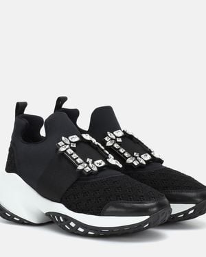 Roger Vivier Mesh Trainers - Black