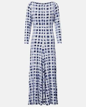 Proenza Schouler Label Jen Printed Jersey Maxi Dress - Blue