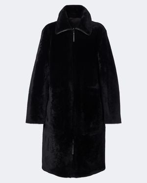 JOSEPH Wendbarer Mantel Caspian Aus Lammfell - Schwarz