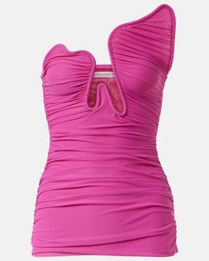 Christopher Esber Salacia Strapless Ruched Top - Pink