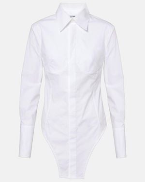 Jean Paul Gaultier Cotton-Blend Poplin Shirt - White