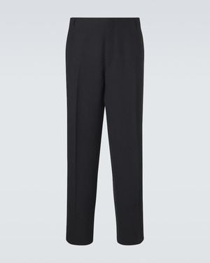 Tom Ford Wool Wide-Leg Pants - Gray