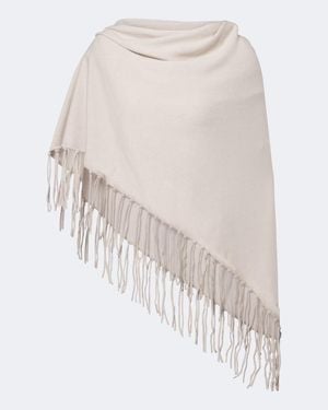 Jardin Des Orangers Fringed Wool And Cashmere Shawl - White