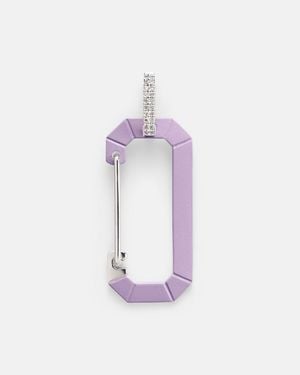 Eera Einzelner Ohrring Chiara Big Aus 18Kt Weissgold Mit Diamanten - Lila