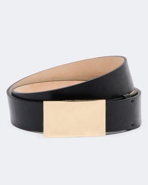 Victoria Beckham Portofino Mirror Leather Belt - Black