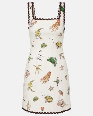 ALÉMAIS Printed Cotton Minidress - Natural