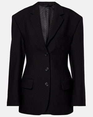 Acne Studios Chaqueta De Traje De Lana - Negro