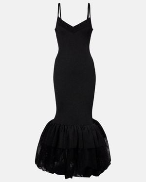 Givenchy Ribbed-Knit Midi Dress - Black