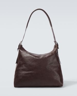 Lemaire Belted Leather Shoulder Bag - Brown