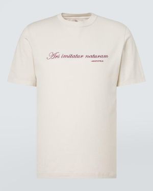Brunello Cucinelli Printed Cotton Jersey T-Shirt - White