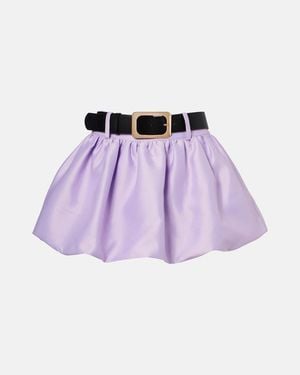 Self-Portrait Taffeta Skort - Purple