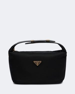 Prada Cherie Mini Re-Nylon Top-Handle Bag - Black