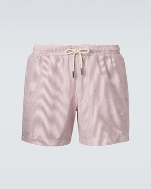 Orlebar Brown Boxer Striped Swim Trunks - Pink