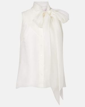 Carolina Herrera Top Aus Seide - Weiß