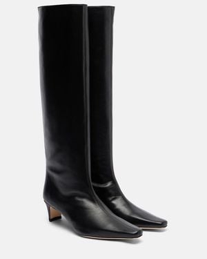 STAUD Wally Leather Knee-High Boots - Black