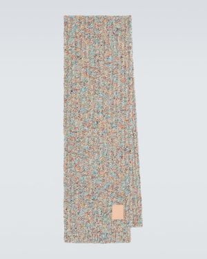Loewe Wool And Cashmere-Blend Scarf - Natural