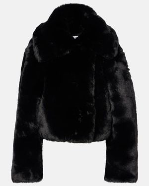 Acne Studios Jacke Aus Faux Fur - Schwarz