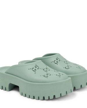 Gucci GG Rubber Clogs - Green