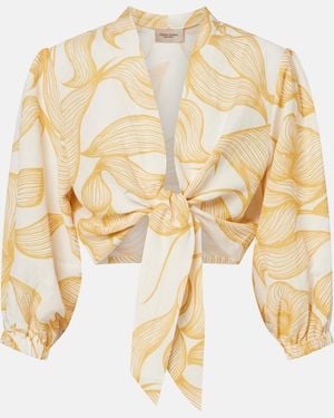 Adriana Degreas Printed Top - Metallic