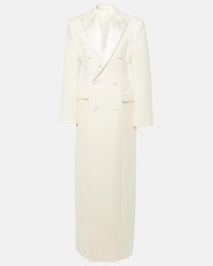 Wardrobe NYC Abrigo Cruzado De Lana - Blanco