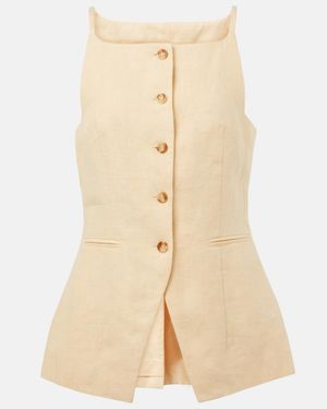 Posse Nancy Linen Top - Natural