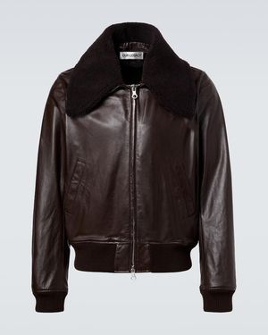 Our Legacy Pharos Leather Bomber Jacket - Black