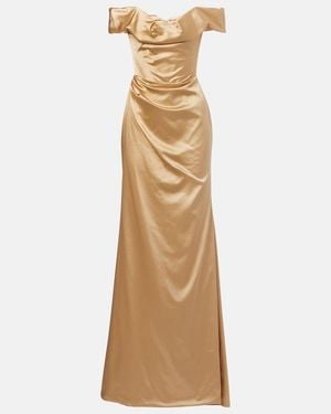 Vivienne Westwood Nova Cora Satin Corset Gown - Natural