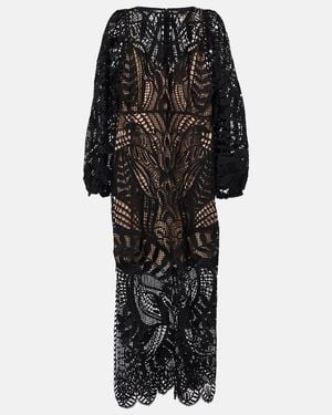 FARM Rio Nature Guipure Lace Maxi Dress - Black