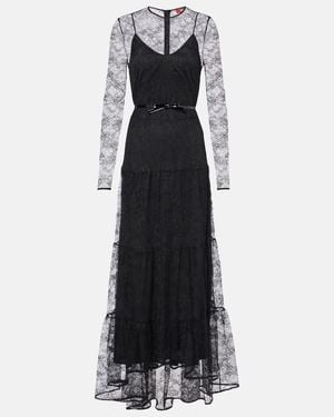 Max Mara Modane Lace Maxi Dress - Black