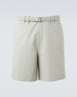STÒFFA Shorts Aus Baumwolle Und Leinen - Grau