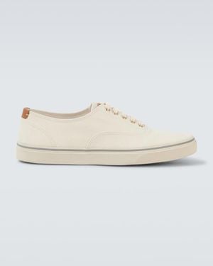 Brunello Cucinelli Canvas Trainers - White