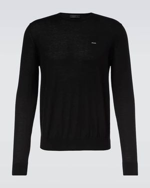 Prada Pullover Aus Schurwolle - Schwarz
