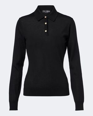 Dolce & Gabbana Polo En Cachemire - Noir