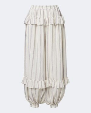Chloé Ballonhose Aus Einem Seidengemisch - Weiß