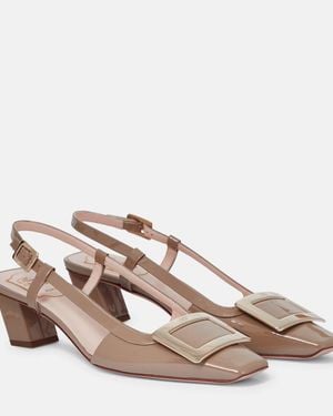 Roger Vivier Belle Vivier Leather Slingback Court Shoes - Pink