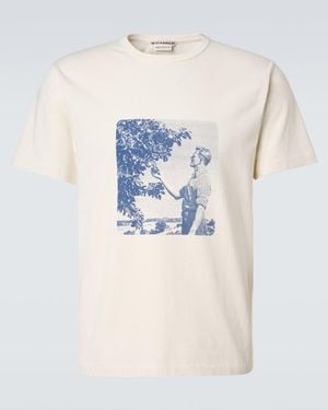 JW Anderson Printed Cotton Jersey T-Shirt - Blue