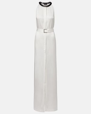 Tom Ford Crepe Satin Maxi Dress - White