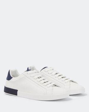 Dolce & Gabbana Logo Leather Sneakers - White