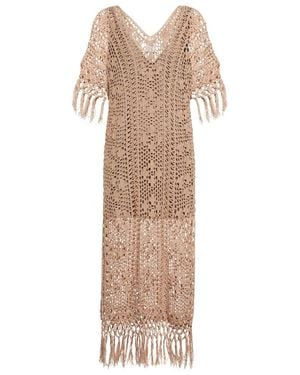 Anna Kosturova Savannah Crochet Maxi Dress - Multicolor