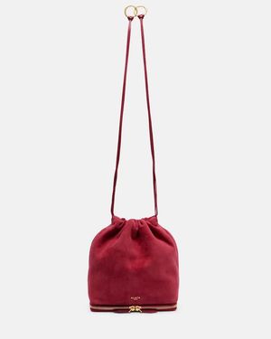 Alaïa Le Pochon Suede Bucket Bag - Red