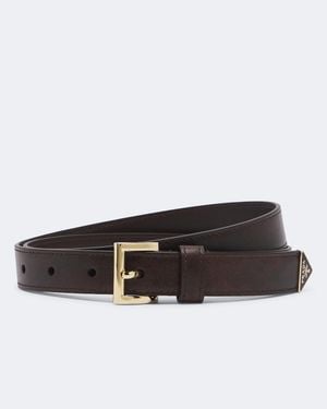 Prada Guertel Aus Leder - Braun