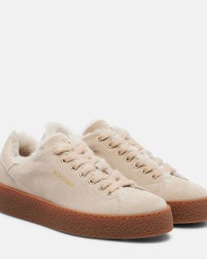 Bogner Lucerne Shearling-Lined Suede Sneakers - Natural