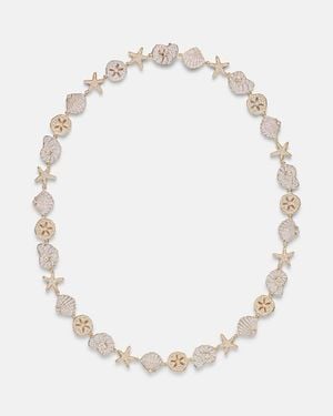 Sydney Evan Sea Life 14Kt Necklace With Diamonds - Metallic