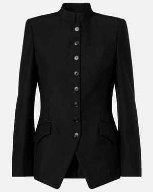 McQueen Wool And Mohair Blazer - Black