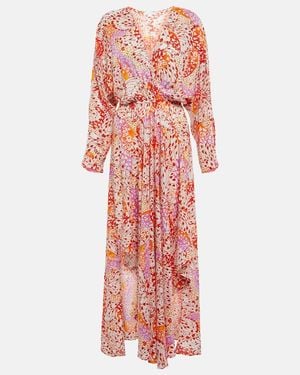 Poupette Ilona Printed Maxi Dress - Red
