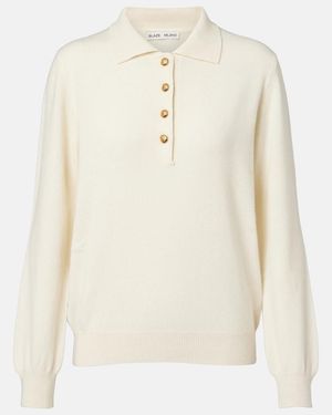 Blazé Milano Highland Wool And Cashmere Polo Sweater - White